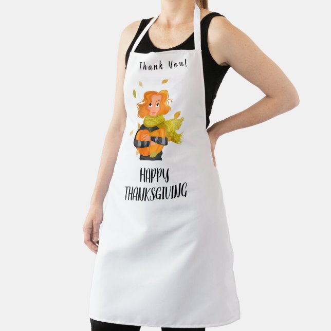 Happy Thanksgiving Elegant Apron (Insitu)