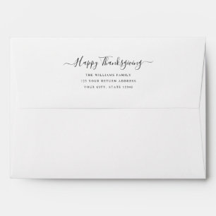 Happy Thanksgiving Fall Floral Watercolor Envelope