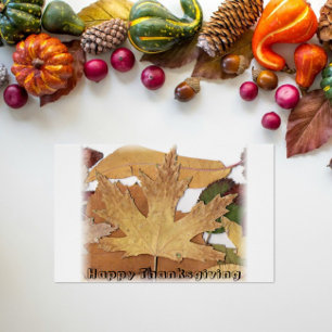 Happy Thanksgiving Fall Foliage Faded Border