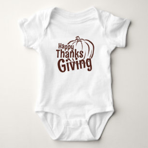 Happy Thanksgiving – Fall Harvest Design Baby Bodysuit