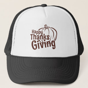 Happy Thanksgiving – Fall Harvest Design Trucker Hat