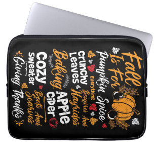 Happy Thanksgiving Fall Is For Pumpkin Spice Laptop Sleeve