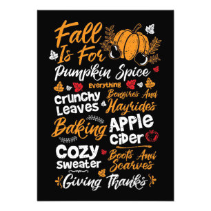 Happy Thanksgiving Fall Is For Pumpkin Spice Photo Print