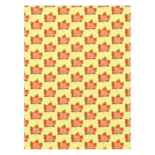 HAPPY THANKSGIVING FALL LEAVES AUTUMN LEAF   TABLECLOTH