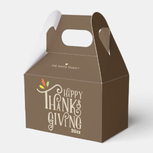 Happy Thanksgiving   Fall Leaves Favour Box