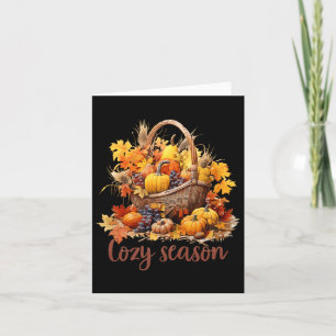 Happy Thanksgiving Fall Vibes Cosy Season Premium  Card