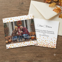 Happy Thanksgiving| family thanksgiving photo card