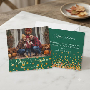 Happy Thanksgiving family thanksgiving photo card
