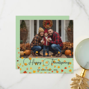 Happy Thanksgiving family thanksgiving photo card
