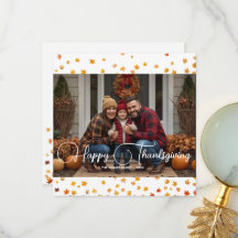 Happy Thanksgiving| family thanksgiving photo card