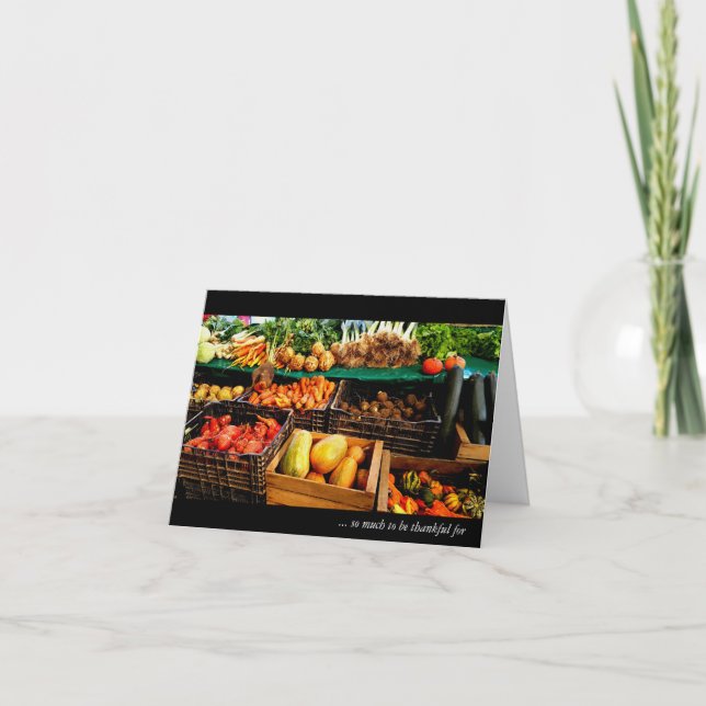 Happy Thanksgiving ~ Farmer's Market in Paris Holiday Card (Front)