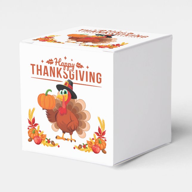 Happy Thanksgiving Favour Box (Front Side)