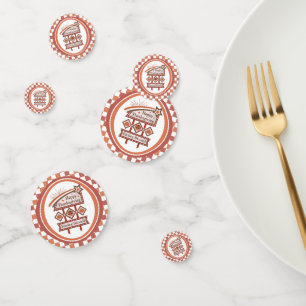 Happy Thanksgiving Feeling Blessed Retro Sign Confetti