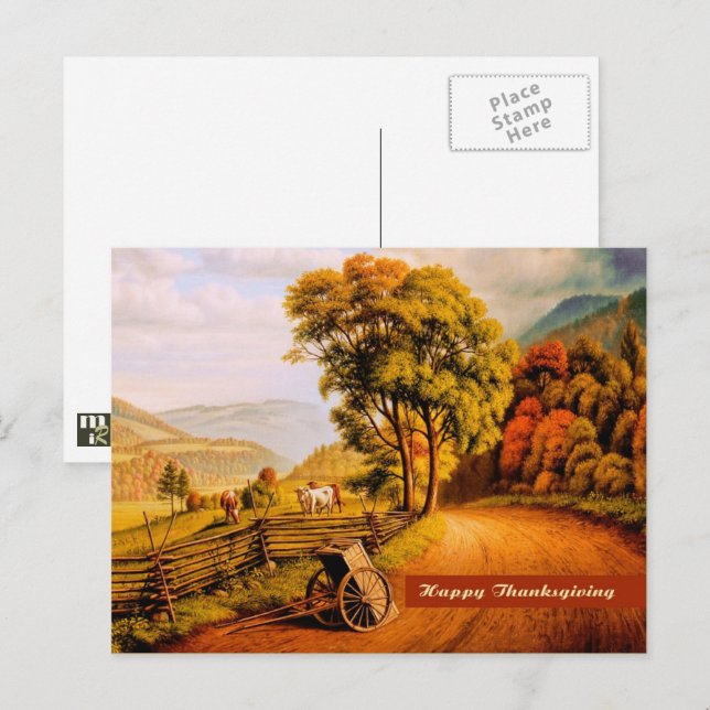 Happy Thanksgiving. Fine Art Postcard (Front/Back)