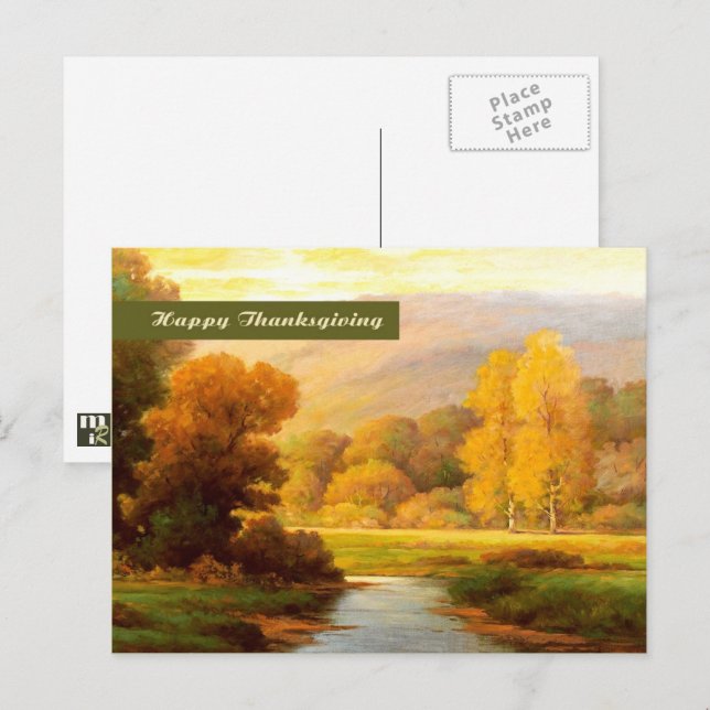 Happy Thanksgiving. Fine Art Postcard (Front/Back)