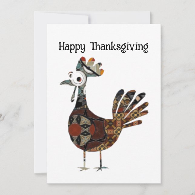 Happy Thanksgiving Flat Holiday Card (Front)