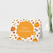 Happy Thanksgiving Folded Greeting Card