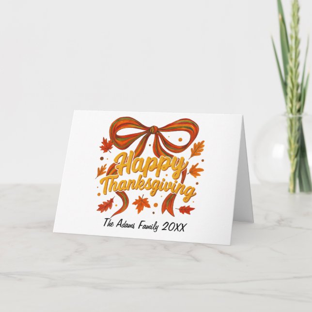 Happy Thanksgiving Folded Holidaycard , Thank You  (Front)