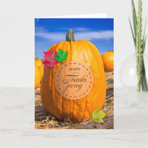 Happy Thanksgiving For Anyone Pumpkin Patch  Holiday Card