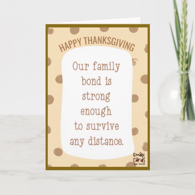 Happy Thanksgiving for Family Card (Front)