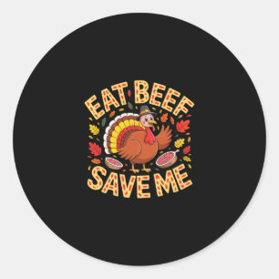 Happy Thanksgiving For Men Classic Round Sticker