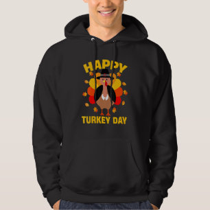 Happy Thanksgiving For Men Women Pilgrim Turkey Bo Hoodie