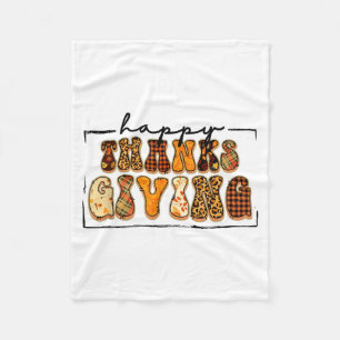 Happy Thanksgiving For Turkey Day Family Dinner Th Fleece Blanket