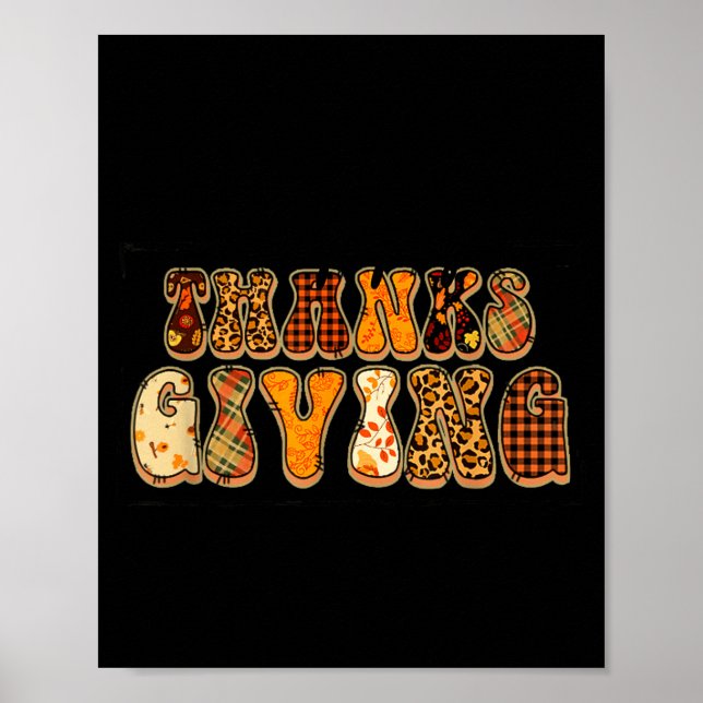 Happy Thanksgiving For Turkey Day Family Dinner Th Poster (Front)