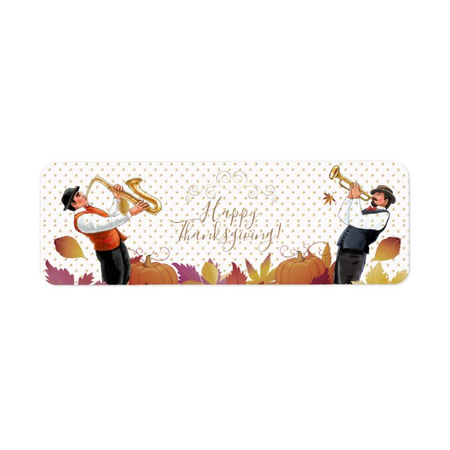 Happy Thanksgiving! Friendsgiving Jazz Music Retro (Front)