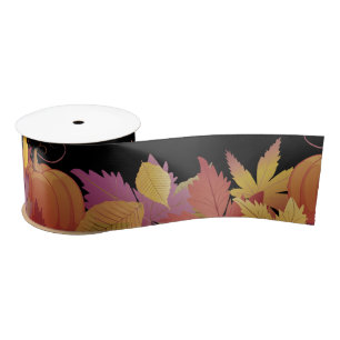 Happy Thanksgiving! Friendsgiving JAZZ Retro Party Satin Ribbon