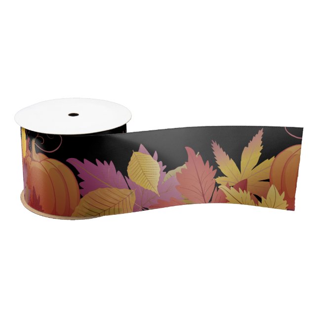 Happy Thanksgiving! Friendsgiving JAZZ Retro Party Satin Ribbon (Spool)