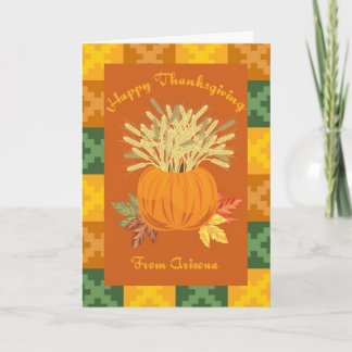 Happy Thanksgiving From Arizona Holiday Card