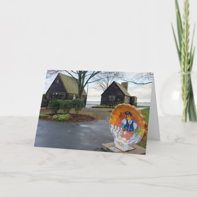 Happy Thanksgiving from Plymouth, Massachusetts  Holiday Card (Front)