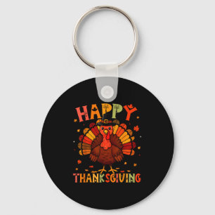 Happy Thanksgiving Funny Turkey Day Family Dinner Key Ring