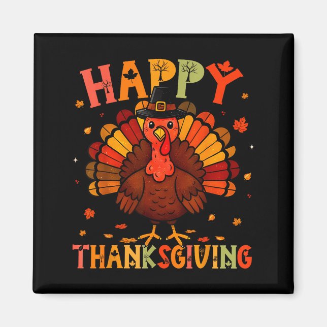 Happy Thanksgiving Funny Turkey Day Family Dinner  Magnet (Front)