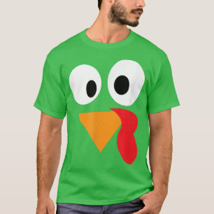 Happy Thanksgiving Funny Turkey Face T-Shirt