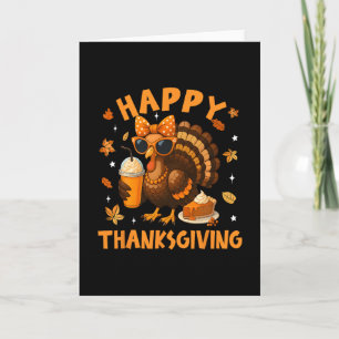 Happy Thanksgiving Funny Turkey Family Dinner Than Card