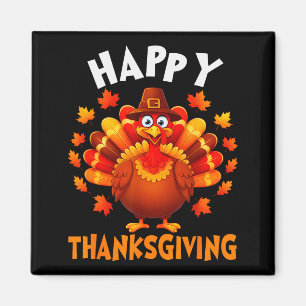 Happy Thanksgiving Funny Turkey Family Dinner Than Magnet