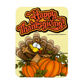 "Happy Thanksgiving!" Funny Turkey Magnet
