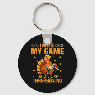 Happy Thanksgiving Gaming Fall Turkey Gamer Boys K Key Ring