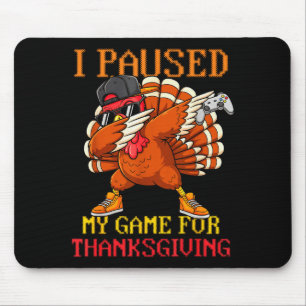 Happy Thanksgiving Gaming Fall Turkey Gamer Boys K Mouse Mat