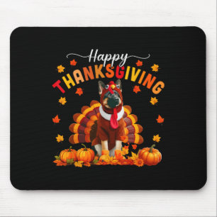 Happy Thanksgiving German Shepherd Cosplay Fall Tu Mouse Mat