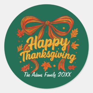Happy Thanksgiving gift sticker