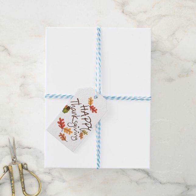 Happy Thanksgiving Gift Tags (With Twine)