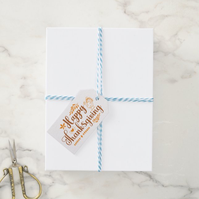 Happy Thanksgiving Gift Tags (With Twine)