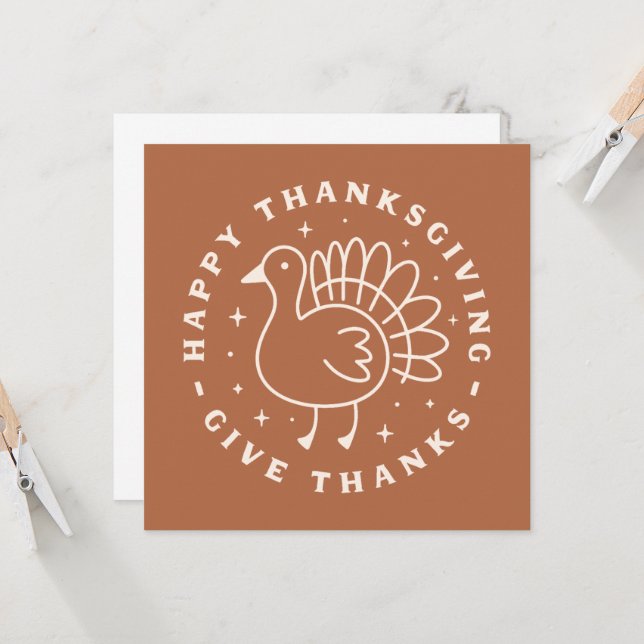 Happy thanksgiving give thanks (Front/Back In Situ)