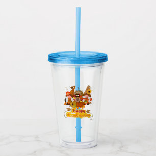 Happy Thanksgiving Gnome Trio Acrylic Tumbler