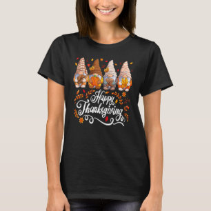 Happy Thanksgiving Gnomes Autumn Season Fall Y'al T-Shirt