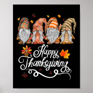 Happy Thanksgiving Gnomes  Poster