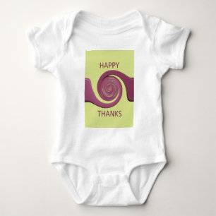 Happy Thanksgiving Golden Yellow whirl design.png Baby Bodysuit